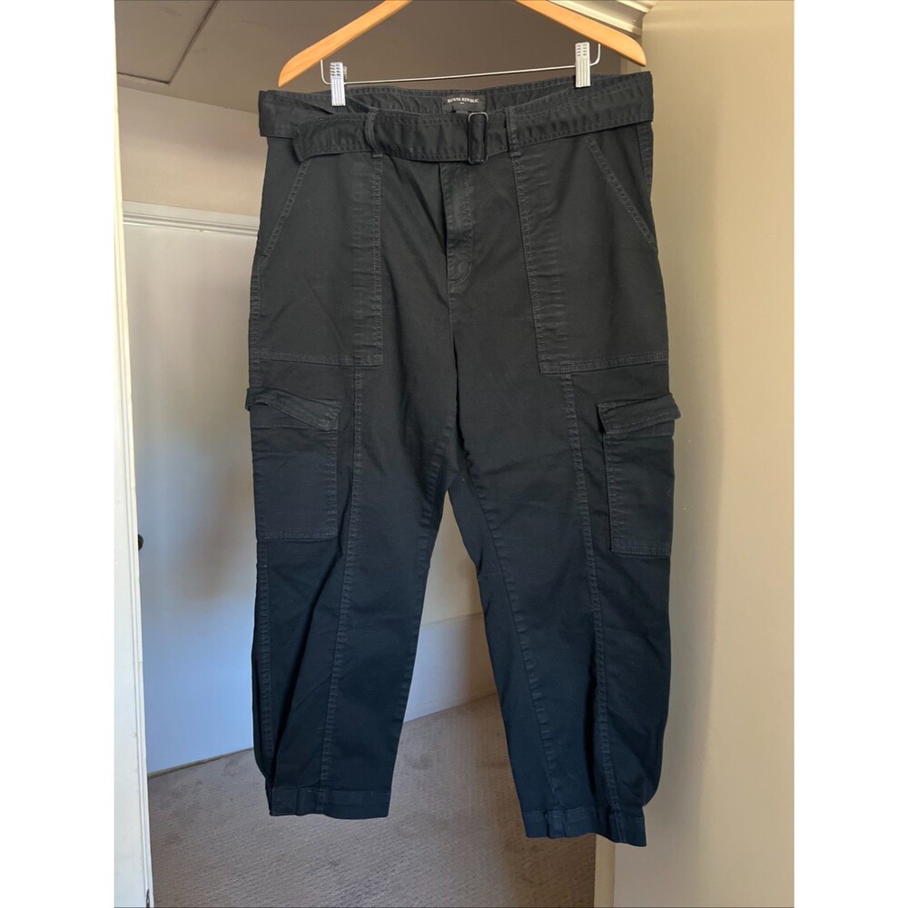 Banana Republic Black Belted Cargo Pants Size 16